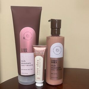 NWT Bath & Body Works Coco Shea 3-pc. Set: Body Wash, Body Lotion & Hand Cream.